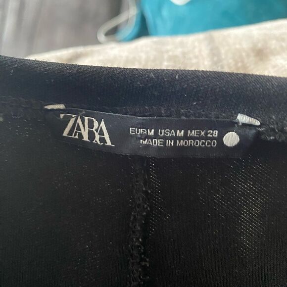 Zara Black Boxy ruffled  Dress M - Picture 5 of 5